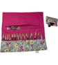Interchangeable knitting needle case with Liberty fabric , floral addi case, chi