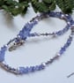 Designer AA Gade Tanzanite Nugget, Freshwater Pearl Sterling Silver Necklace - Image 4
