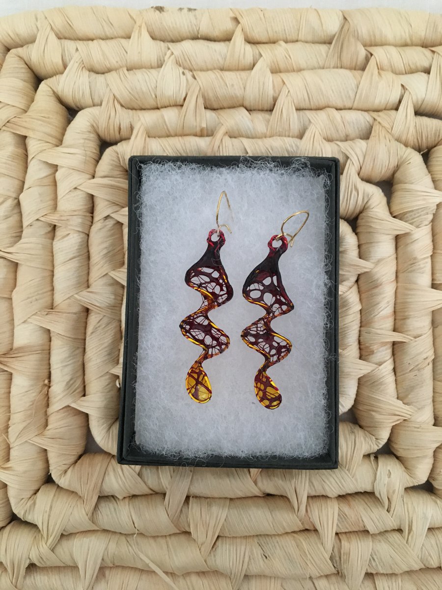 Lacquer Resin Earrings