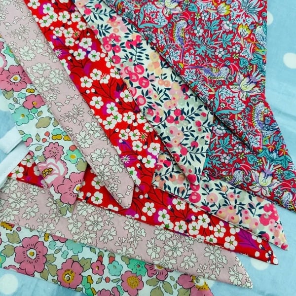 Liberty Fabric Bunting, Banner, 