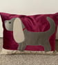Appliquéd Dog cushion
