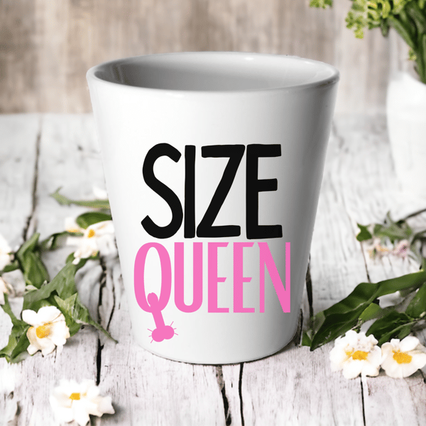 Size Queen Plant Pot -Succulent Cactus Flower Pot - Funny Flower pot