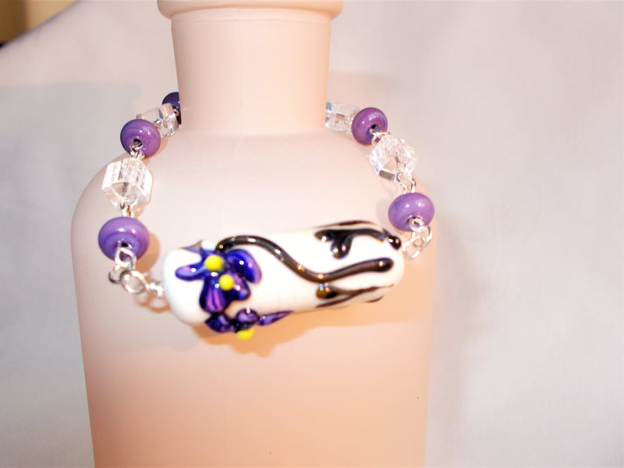 Ceramic Beaded Bracelet - FREE UK Post 