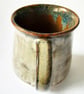 Green and Brown Patterned Glazed Mug - Hand Thrown Stoneware Ceramic Mug  - Image 5