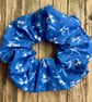 Large Hair Scrunchie - Snowdrops Floral - Handmade by Molly Felicity Designs