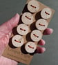 Set of eight chunky flat driftwood buttons - Image 1