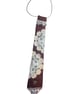 Upcycled Burgundy Boho Tie Necklace with Vintage Lace and Doily