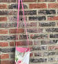 Pretty, floral peg bag with shoulder strap. Traditional rose design. - Image 4