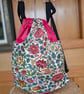 Red velvet drawstring backpack - Image 1