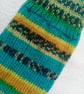 Hand-cranked Knitted Ribbed Wool Socks Size 6 to 7 - Image 3