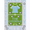 Manchester City Cross Stitch Kit Size 4" x 6"  Full Kit