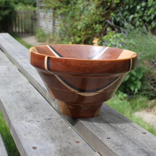 Wooden Bowl with colours and grains