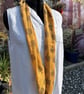 Upcycled Tree of Life Infinity Scarf - Mustard & Brown Cowl - Image 5