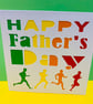 Running Father's Day Card - Card for a Runner - Paper Cut - Dad - Image 1