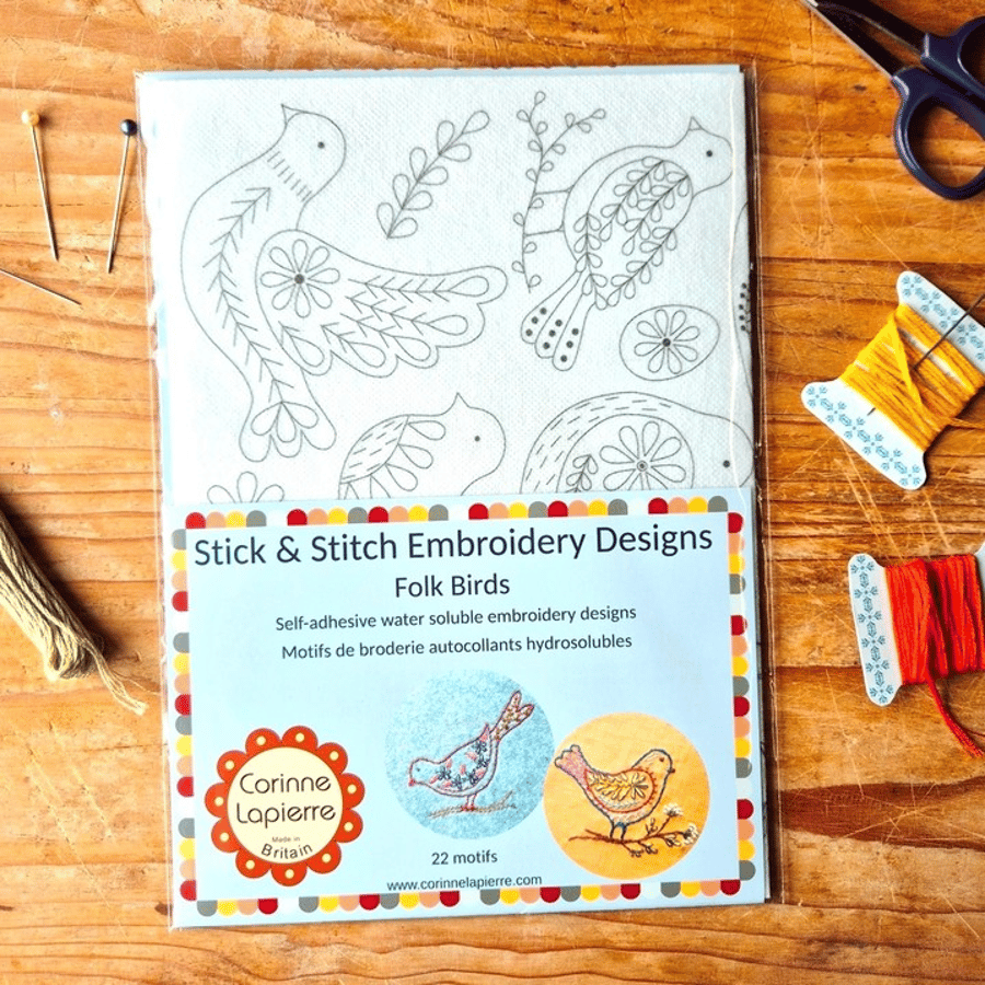 Stick & Stitch Embroidery Folk Birds