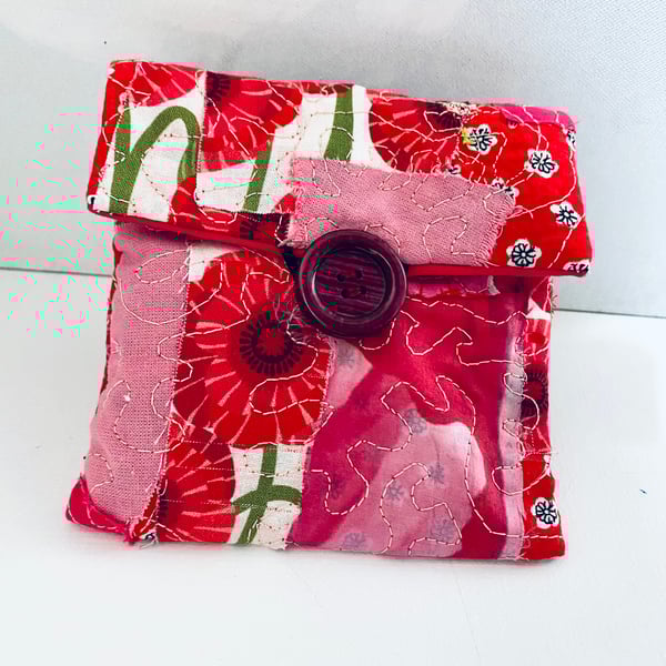 Pretty pink and practical fabric pouch 
