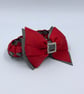 School Red and Grey Pleated Bun Wrap - Image 1