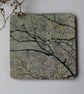 Perfectly Imperfect  -Coaster - 1 mdf coaster - tableware - willow branch print. - Image 3