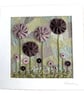 Textile Art, Embroidered Art, Mounted Wall Art - Floral Fantasy - Image 10