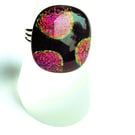 Spotty Dichroic Glass Funky Ring