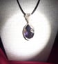 Blue John Fluorite, Silver-Plated Wire Wrapped Pendant - Image 5