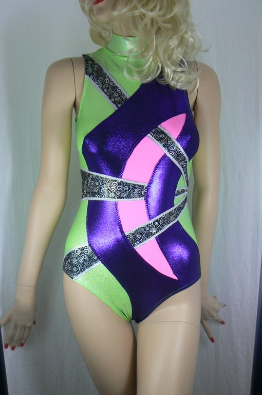sleeveless gymnastic leotard