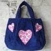 Blue Cord Tote Bag