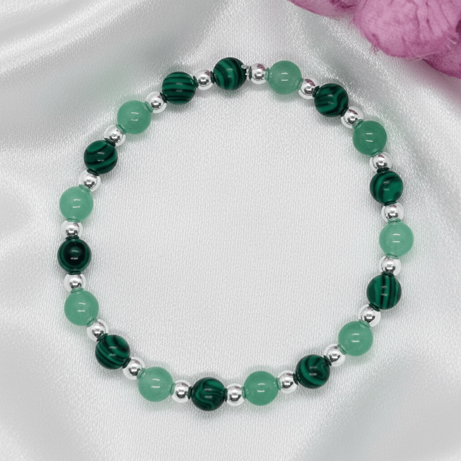 Green Aventurine & Malachite Bracelet