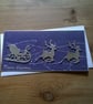 Christmas reindeers with sled card