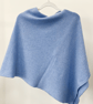 Lambswool knitted poncho - iceberg blue