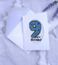 9th Birthday Cross Stitch Card for Boys or Girls - Age 9 Greeting Card - Image 2