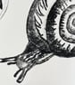 Snails Drypoint Print - Image 3