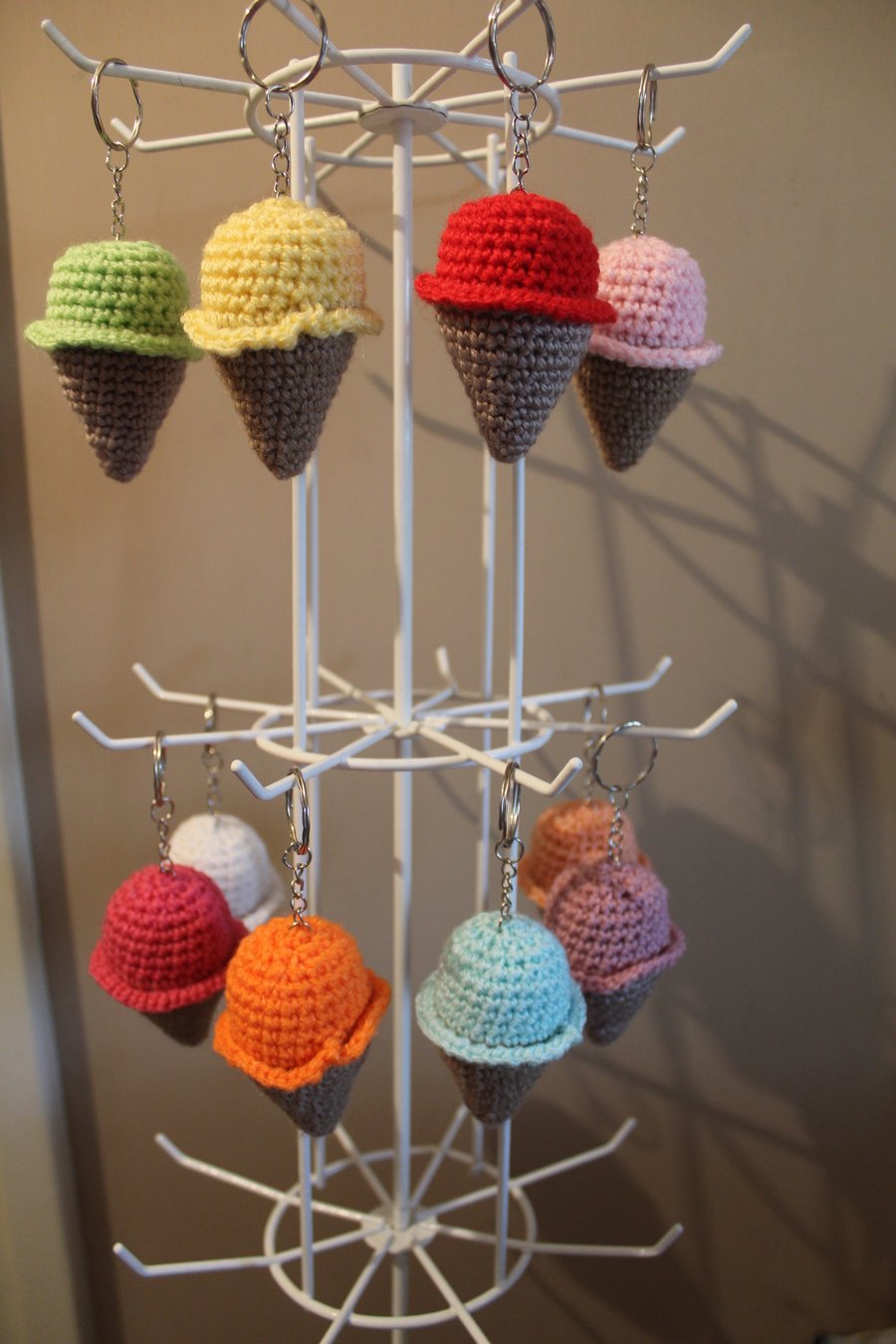 Crochet Ice cream keyrings