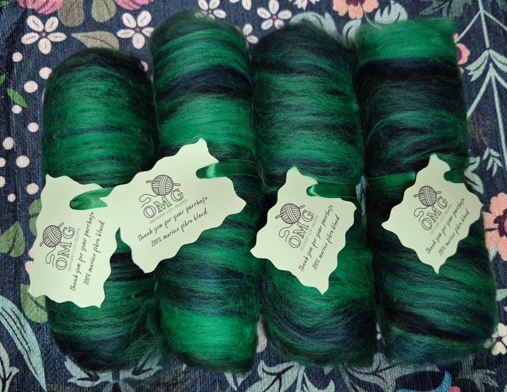 100g Hand Carded Merino Fibre Batts