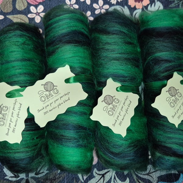 100g Hand Carded Merino Fibre Batts