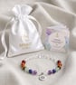 7 Chakra Crystal Bracelet, Traditional Chakra Stones, Personalised Engraved Gift - Image 4
