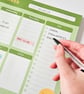 Happy Weekly Planner A4 Desk Pad Plan the Week 50 sheets Notepad Family Calendar - Image 6
