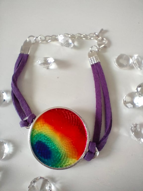 Rainbow Resin bracelet