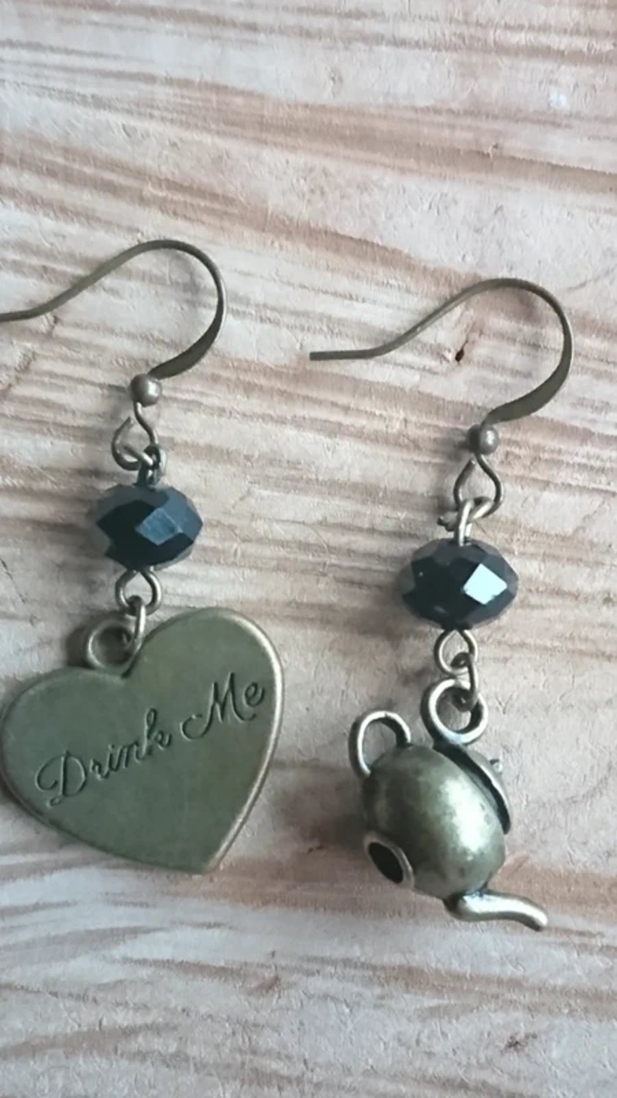 Alice In Wonderland earrings