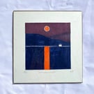 Estuary Sunset - Original Linoprint