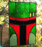 Stained Glass Boba Fett Window Hanging