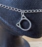 Silver mask chain with cat charm - Image 4