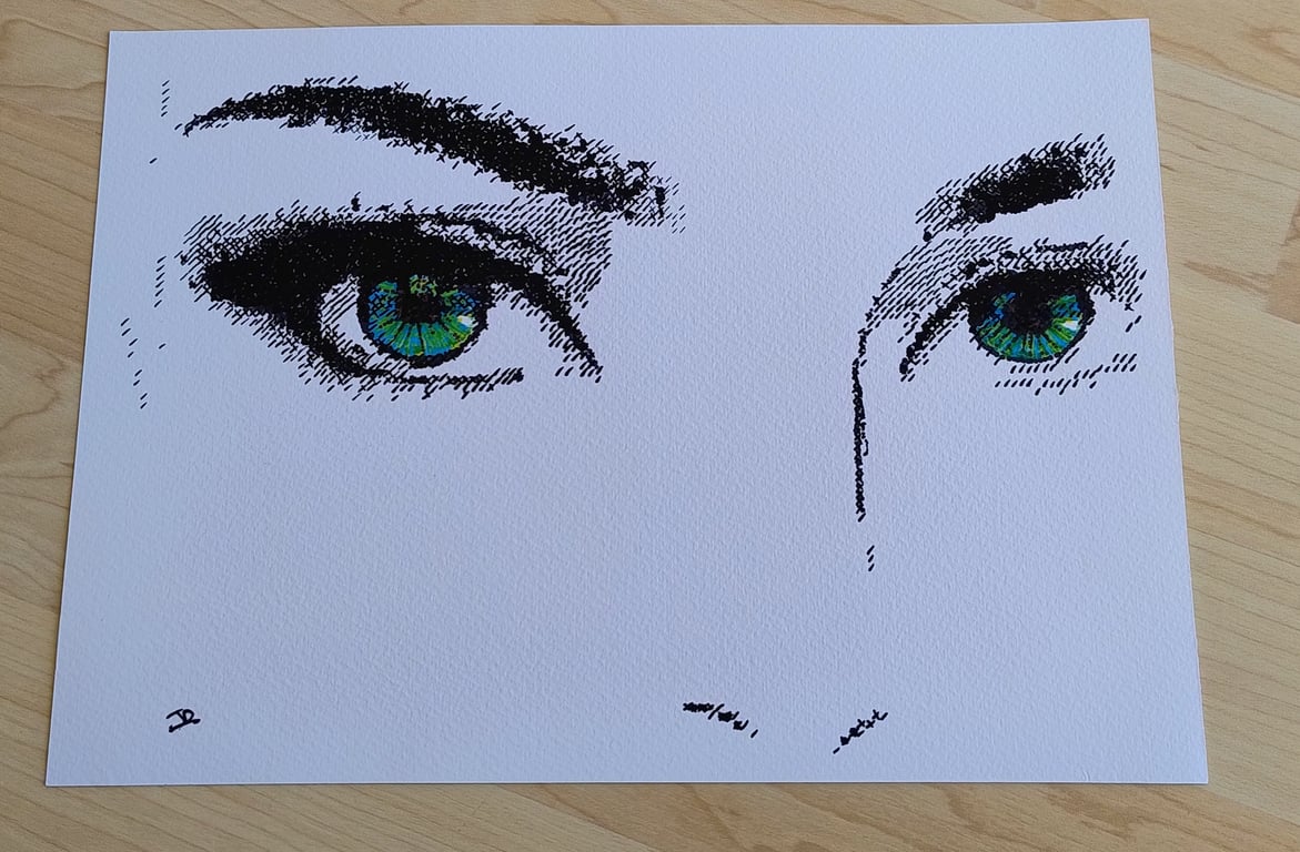 8-Bit Vision: Hand-Drawn Pixel Eyes