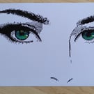 8-Bit Vision: Hand-Drawn Pixel Eyes