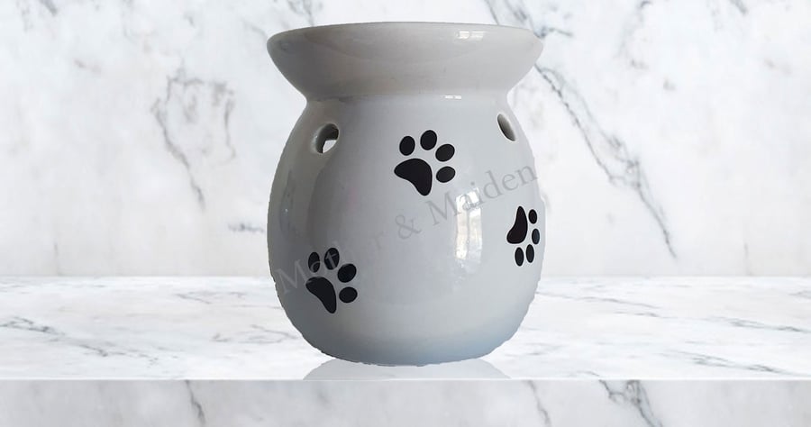 Pawprints Oil Burner, Paw Print Pattern, Dogs, Cats Paws, Footprints, Animal Wax