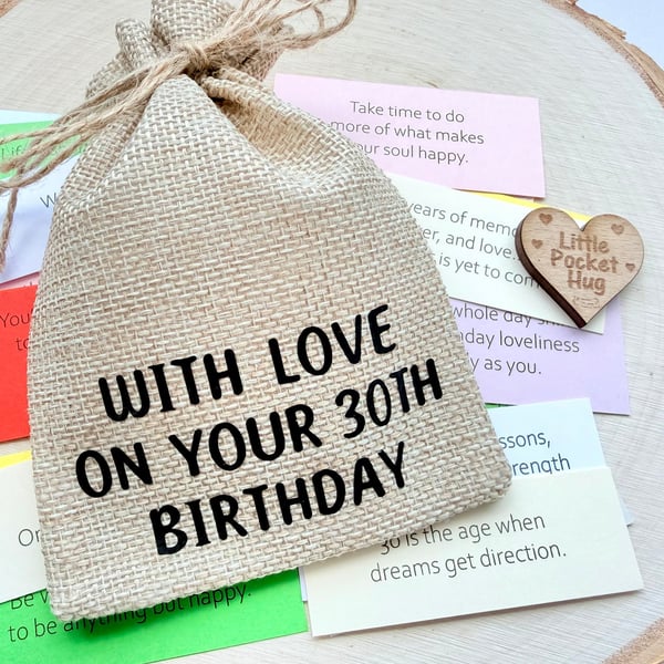 30th Birthday Keepsake Quote Gift, 31 Quotes, Turning 30 Milestone Present