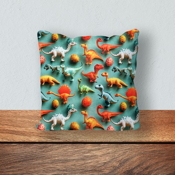 Children's Cushion, Nursery Mini Cushion, Handmade Cushion-3D Dinosaurs-129