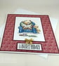 Handmade birthday card - armchair bear - Image 3