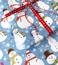 Cheerful Snowmen Gift Wrap & Tag (Matching Card) - Image 5