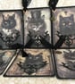 Set 6 Journal Tags Gothic style Cats Dark Academia Steam Punk Tags Toppers
